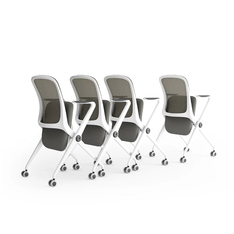 Silla de visita modelo ARA OHV-17 Blanco abatible Aura Muebles