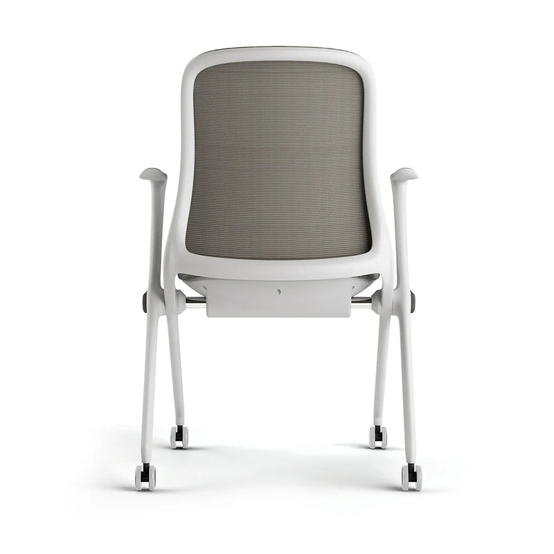 Silla de visita modelo ARA OHV-17 Blanco atras Aura Muebles