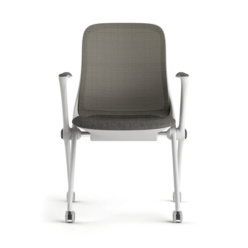 Silla de visita modelo ARA OHV-17 Blanco frente Aura Muebles