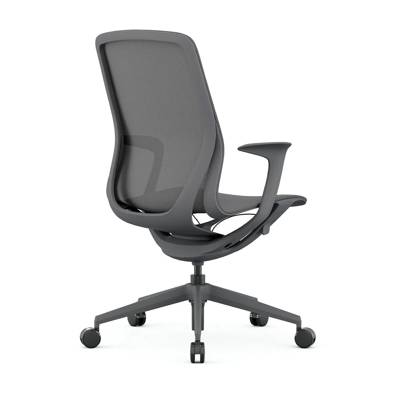 Silla ejecutiva modelo NET OHE-503 Gris atras Aura Muebles