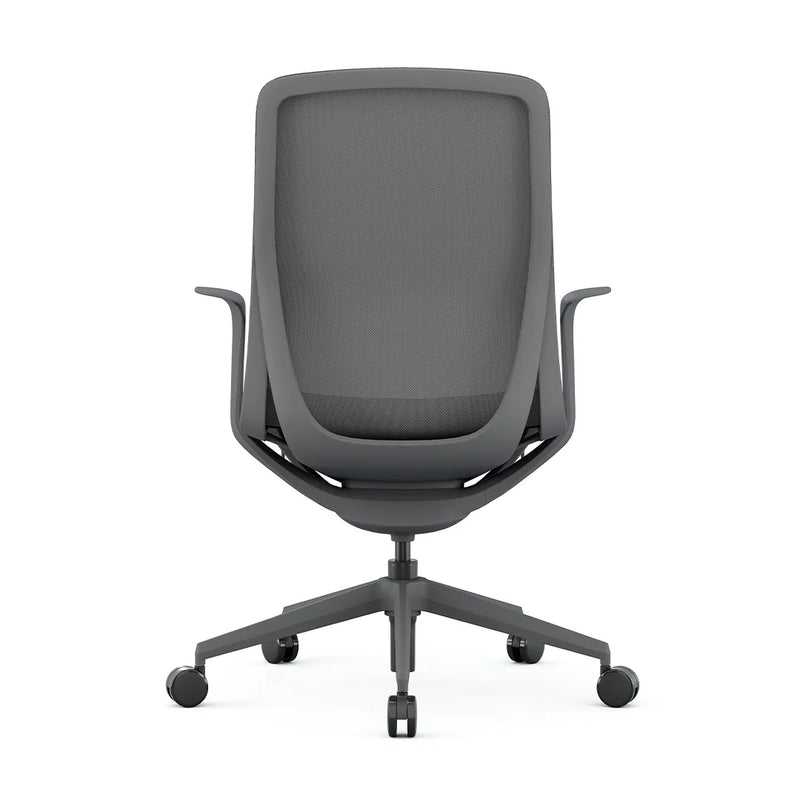 Silla ejecutiva modelo NET OHE-503 Gris atras Aura Muebles