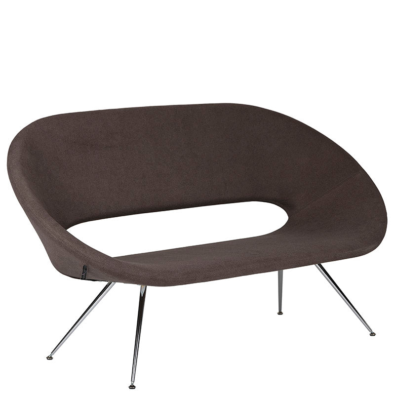 Sillon de Visita modelo Bakkone de Aura Muebles de perfil color café
