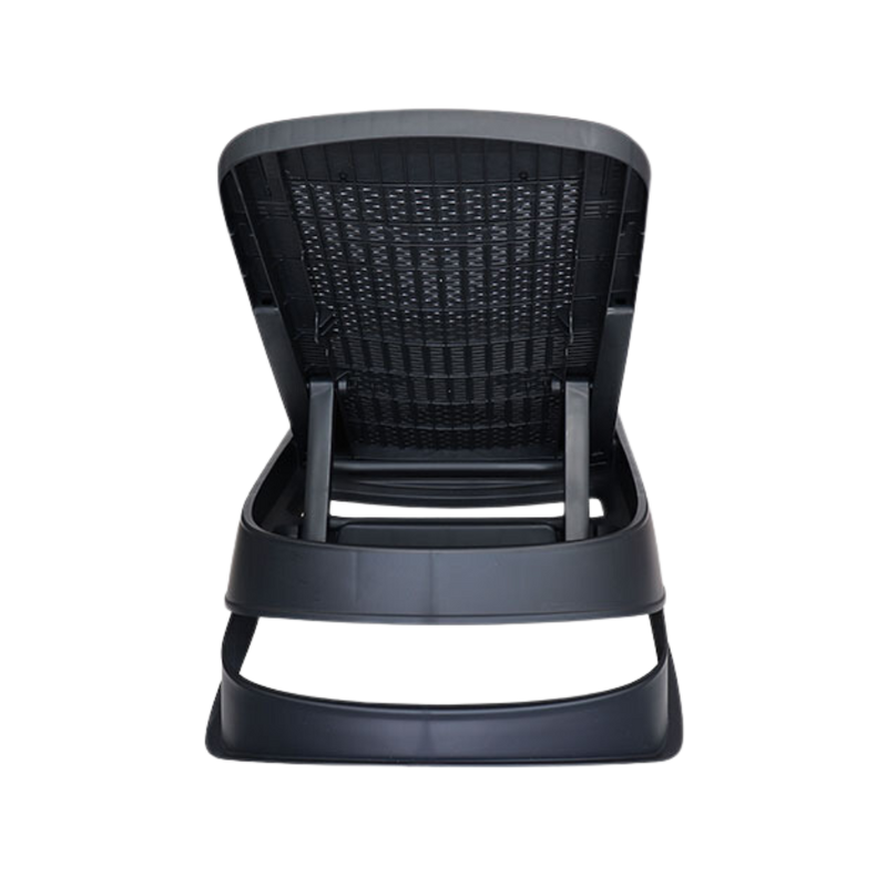 Camastro HAWAII resistente Patas asiento y respaldo terminado en imitación mimbre de una sola pieza en polipropileno de alta resistencia y duración para intemperie resistente a los rayos ultravioleta (UV) y al ambiente salino modelo OHV-7031