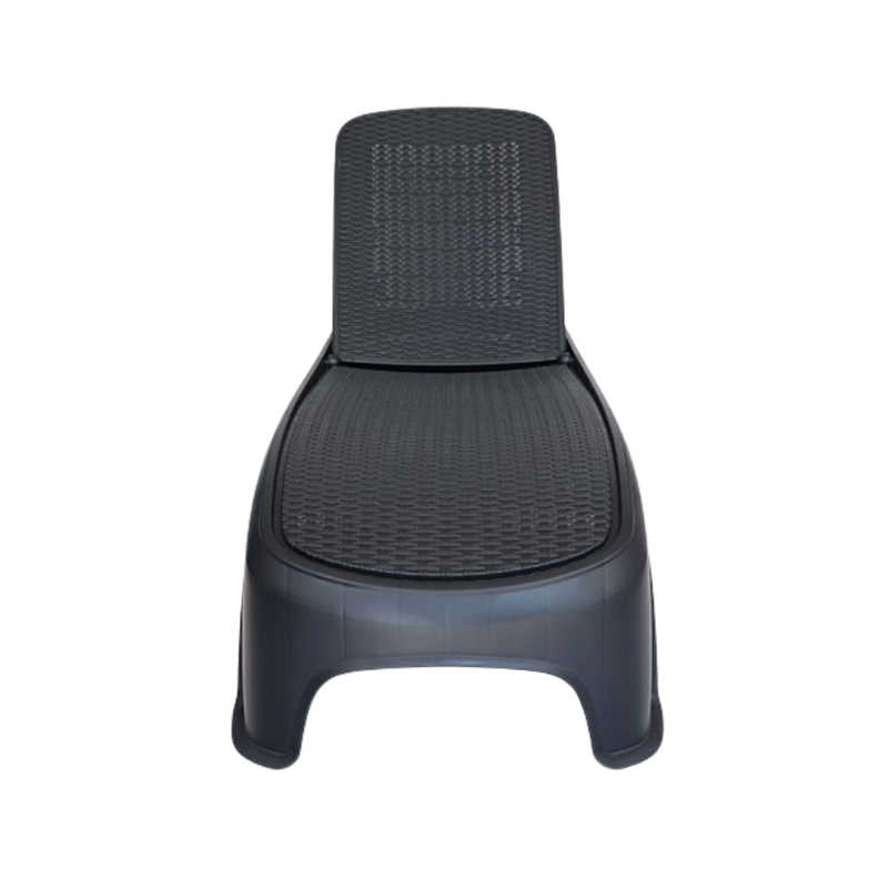 Camastro HAWAII resistente Patas asiento y respaldo Terminado en imitación mimbre de una sola pieza en polipropileno de alta resistencia y duración para intemperie resistente a los rayos ultravioleta (UV) y al ambiente salino modelo OHV-7031