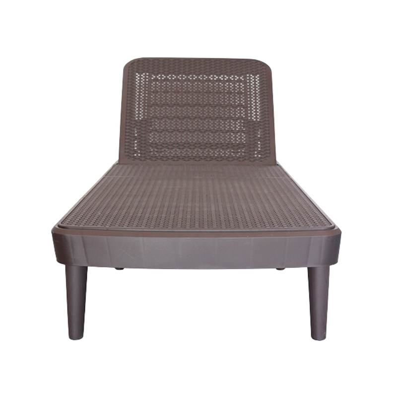 Camastro TAHITI Respaldo asiento y patas Terminado en imitación de mimbre de una sola pieza en polipropileno de alta resistencia y duración para la intemperie resistente a los rayos ultravioleta (UV) modelo OHV-7030