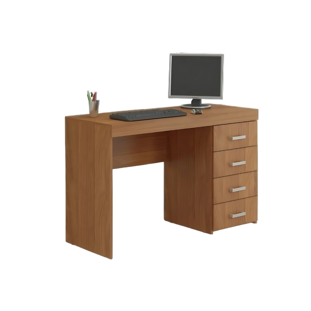 Escritorio secretarial fabricado en melamina de doble cara de 28mm con cantos PVC termo fusionados Aura Muebles modelo ESEC11