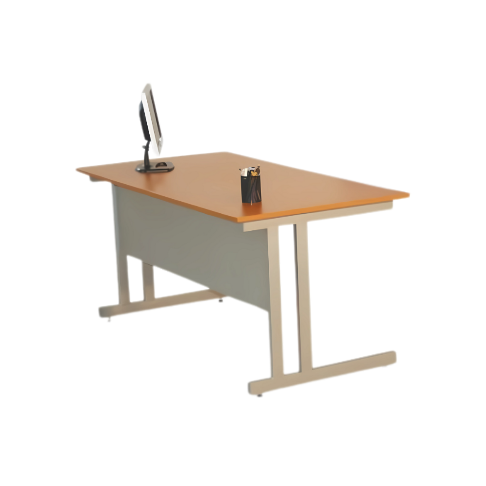 Escritorio secretarial moderno con estructura y cubierta de melamina apto para el trabajo Aura Muebles ESEC20