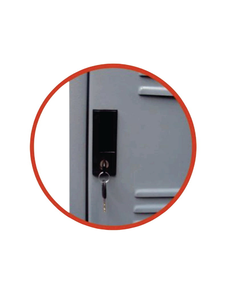 Lockers metalicos MALLA 4 puertas es ideal para organizar y almacenar tus pertenencias de forma segura su diseño de malla permite una buena ventilación y visibilidad de su contenido Aura Muebles modelo LM04