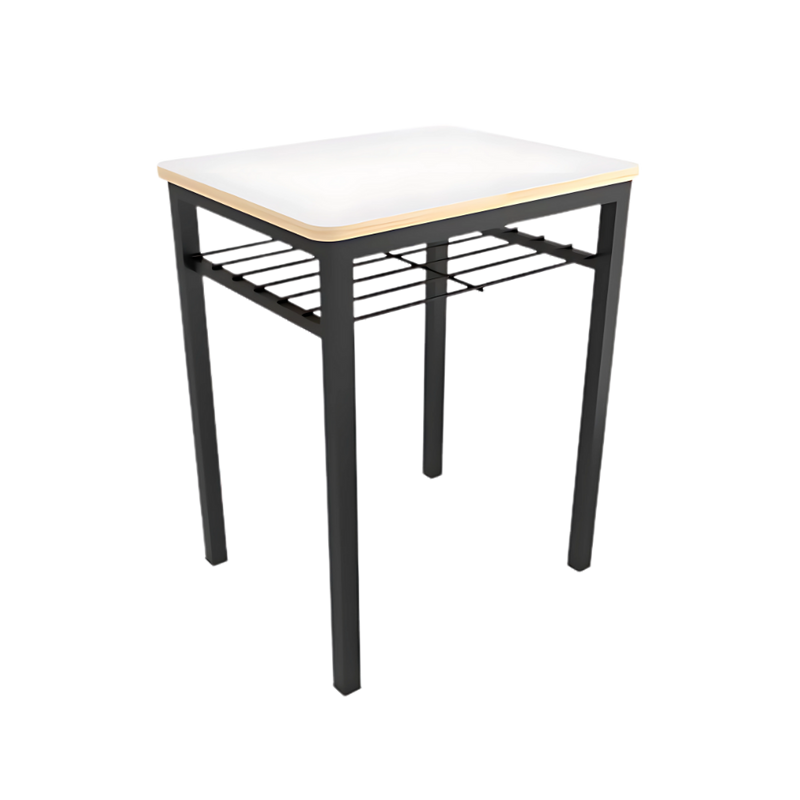 Encuentra la mesa escolar ideal para salones de clases y espacios educativos en Aura Muebles. Nuestra mesa rectangular de tamaño 60x48x75cm cuenta con una cubierta de triplay con laminado plástico modelo MRI-005, brindando resistencia y durabilidad.