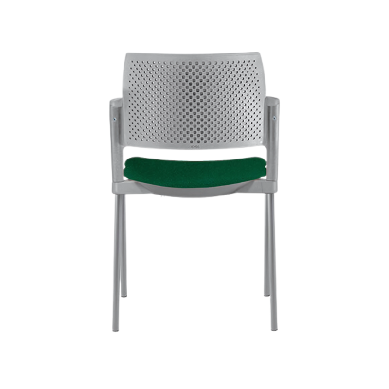 Silla de visita KYOS Estructura De acero tubular de 7/8" de diámetro calibre 14; con acabado en pintura epóxica (electrostática) color negro mate o gris Aura Muebles modelo OHV-329