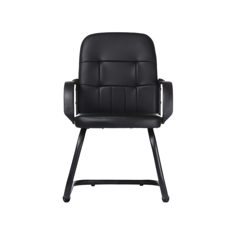 Silla de visita Asiento y respaldo Casco de asiento en madera dura Acojinado en poliuretano dimensionado (PUR) Tapizado en curpiel Aura Muebles modelo BETEL
