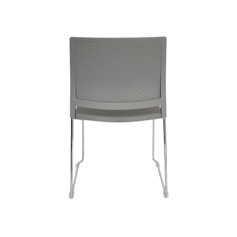 Silla de visita DELTA Estructura De acero sólido "cold rolled" de 1/2" de diámetro con terminado en cromo Asiento y respaldo En dos piezas en polipropileno de alta resistencia y duración Aura Muebles modelo OHV-14