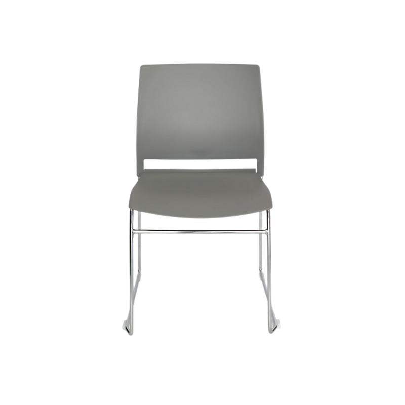 Silla de visita DELTA Estructura De acero sólido "cold rolled" de 1/2" de diámetro con terminado en cromo Asiento y respaldo En dos piezas en polipropileno de alta resistencia y duración Aura Muebles modelo OHV-14