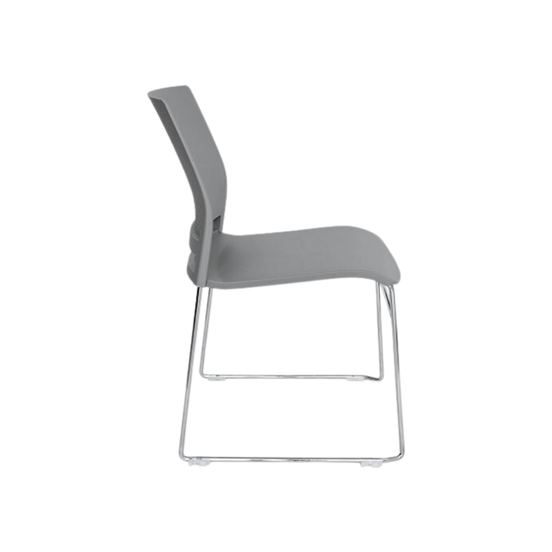 Silla de visita DELTA Estructura De acero sólido "cold rolled" de 1/2" de diámetro con terminado en cromo Asiento y respaldo En dos piezas en polipropileno de alta resistencia y duración Aura Muebles modelo OHV-14