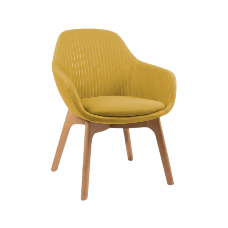 Silla de visita FABRIZIA Asiento respaldo y brazos Armazón de respaldo y brazos interior en madera de triplay compuesto por diversas hojas con espesor de 12 mm Aura Muebles modelo OHM-126