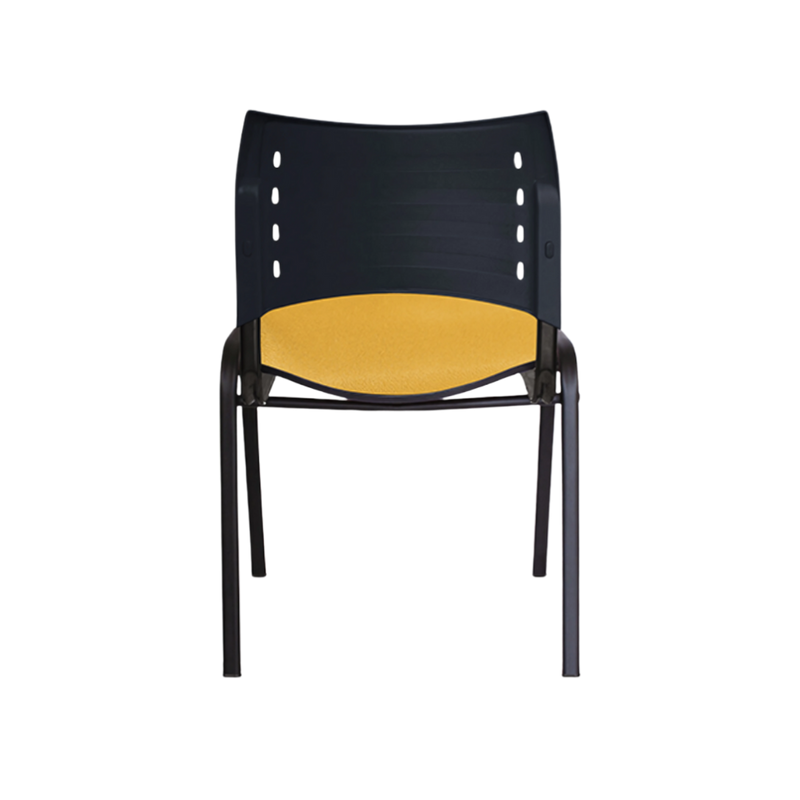 Silla de visita INNOVA Estructura De acero tubular ovalado de 30 X 15 mm calibre 16 con acabado de pintura epóxica (electrostática) Aura Muebles modelo OHV-3000 cromada