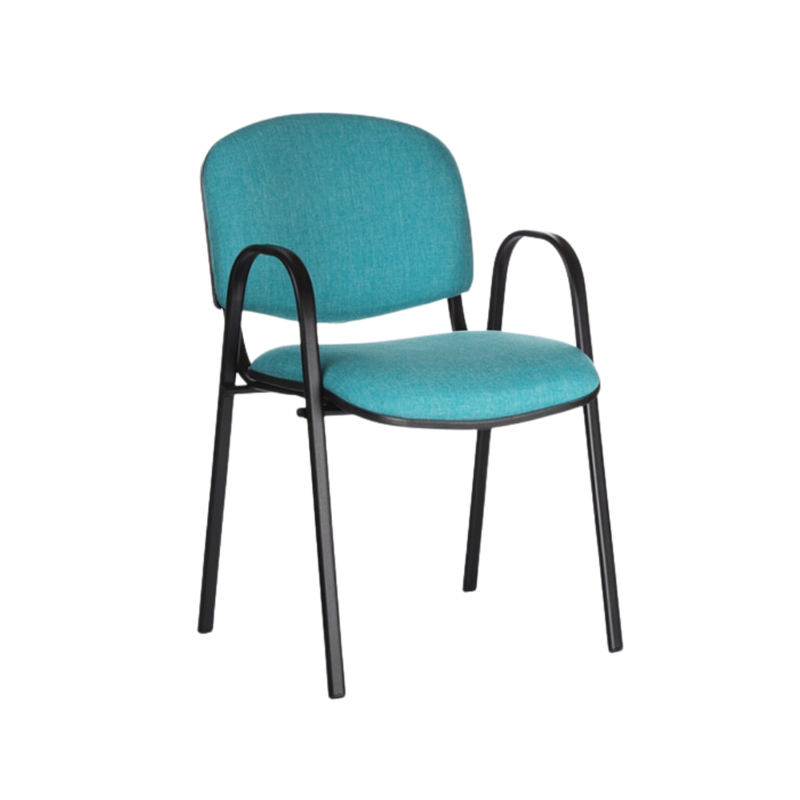 Silla de visita Asiento y respaldo en Polipropileno (PP) tapizado en tela polipropileno 100% con resina acrílica modelo ISO ARM