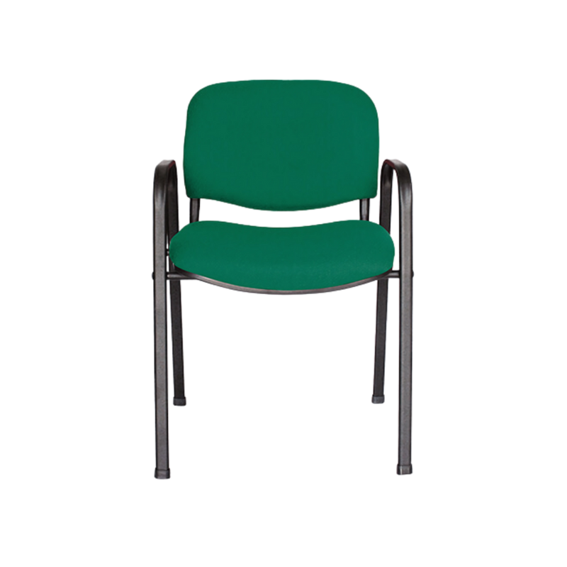 Silla de visita Estructura De acero tubular ovalado de 1 1/8" X 19/32" calibre 18 los brazos son una extensión de las mismas patas con acabado de pintura epoxica (electrostática) Aura Muebles modelo ISO CON BRAZOS