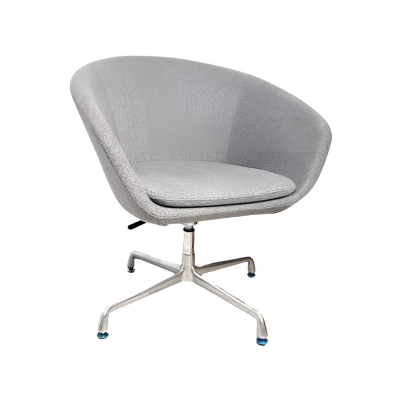Silla de visita respaldo y asiento fabricados en una sola pieza acojinados y tapizados en tela cojín de asiento fabricado en espuma de alta duración y resistencia y tapizado en tela Aura Muebles modelo JADE