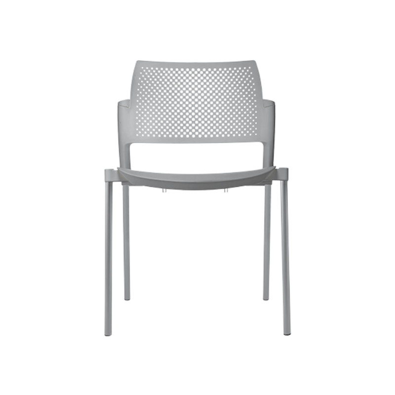Silla de visita KYOS Estructura De acero tubular de 7/8" de diámetro calibre 14 con acabado en pintura epóxica (electrostática) color negro mate o gris Asiento y respaldo En polipropileno de alta resistencia y duración Aura Muebles OHV-310