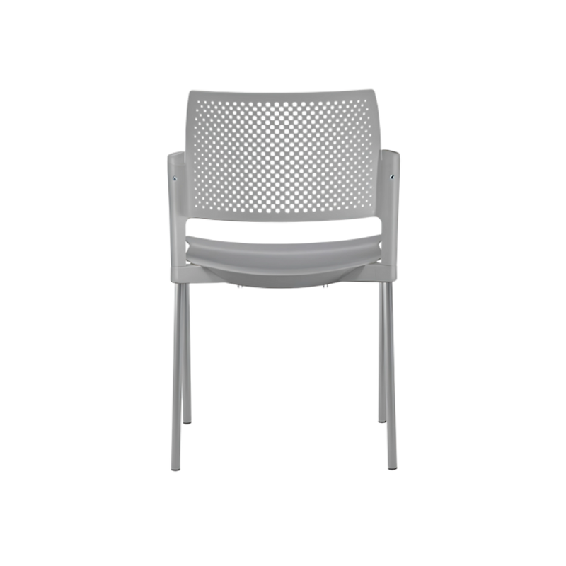 Silla de visita KYOS Estructura De acero tubular de 7/8" de diámetro calibre 14 con acabado en pintura epóxica (electrostática) color negro mate o gris Asiento y respaldo En polipropileno de alta resistencia y duración Aura Muebles OHV-310