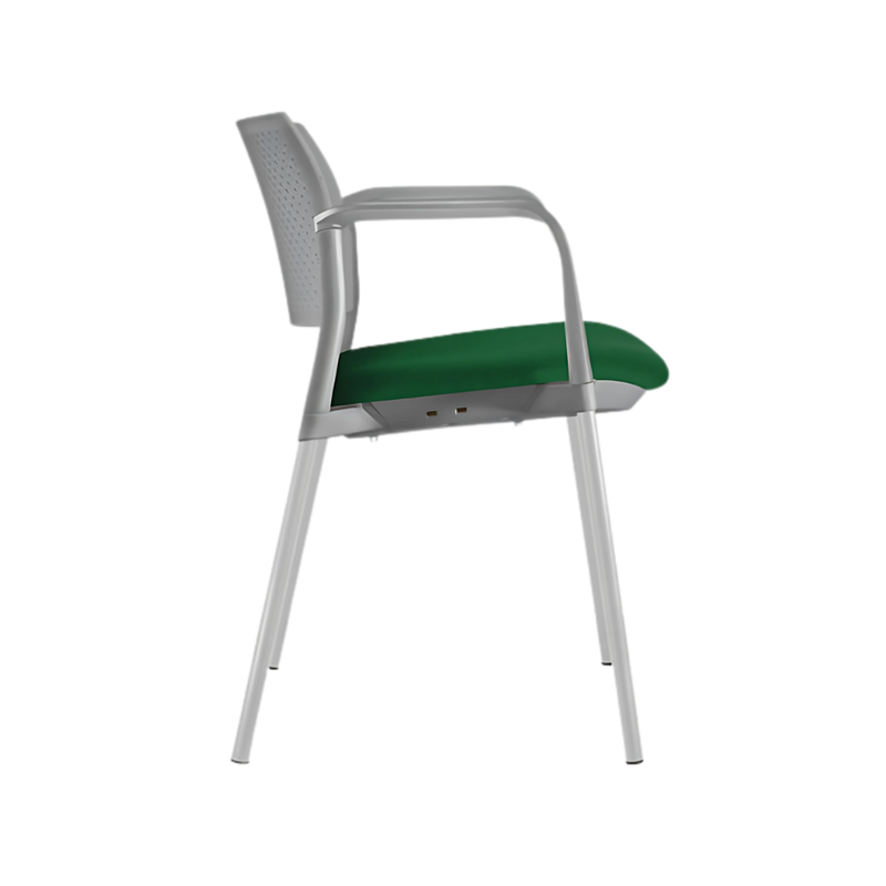 Silla de visita KYOS asiento de hule espuma de poliuretano inyectado flexible con densidad de 60 kgs/m3 con retardante a la flama y alta resilencia Aura Muebles modelo OHV-349