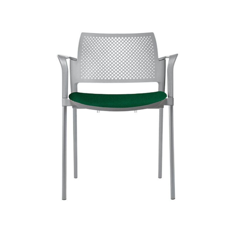 Silla de visita KYOS asiento de hule espuma de poliuretano inyectado flexible con densidad de 60 kgs/m3 con retardante a la flama y alta resilencia Aura Muebles modelo OHV-349