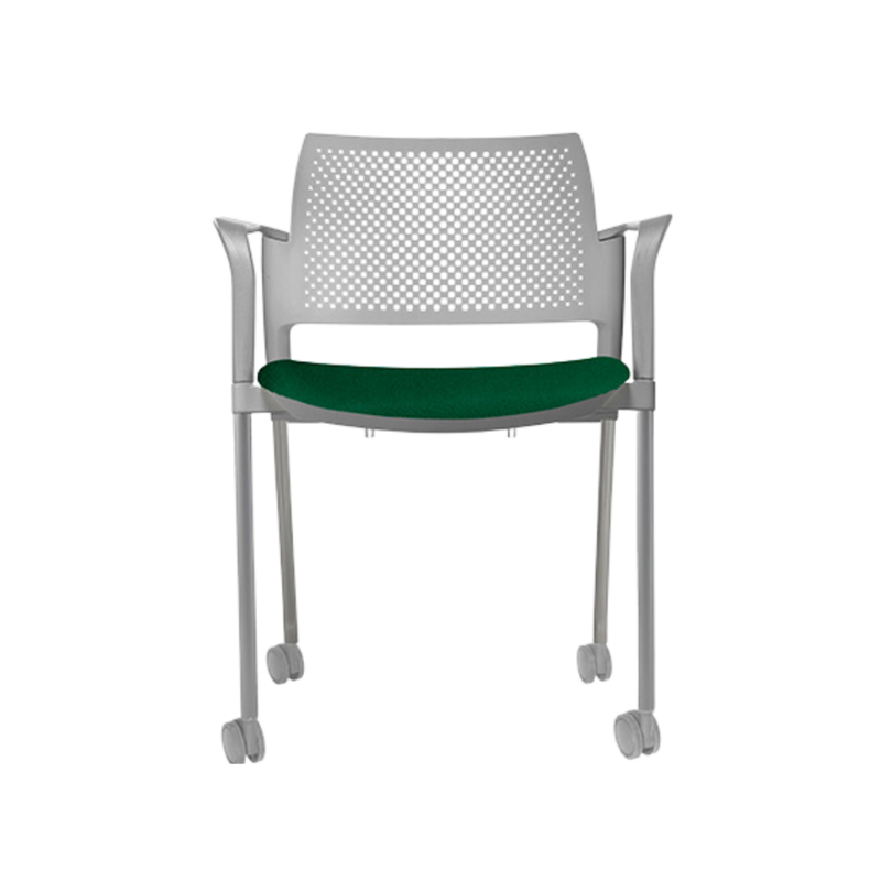 Silla de visita KYOS asiento de hule espuma de poliuretano inyectado flexible con densidad de 60 kgs/m3 con retardante a la flama y alta resilencia Aura Muebles modelo OHV-350