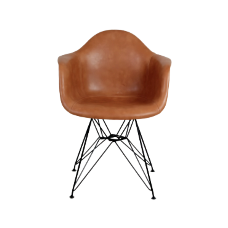 Silla de visita su diseño moderno con brazos acolchados y tapizados en piel brindan un soporte ergonómico y un toque de lujo Aura Muebles modelo PARIS