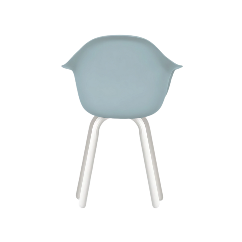 Silla de visita PENGUIN Respaldo asiento y brazos De una sola pieza en polipropileno con fibra de vidrio de alta resistencia y duración Patas De dos piezas en acero tubular redondo con acabado de pintura epóxica Aura Muebles modelo OHV-7067F