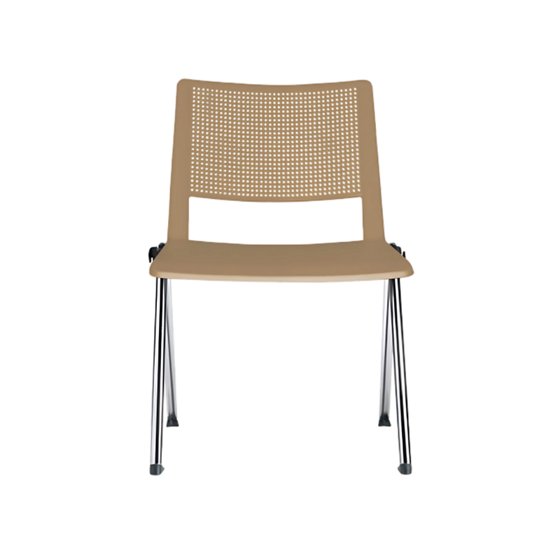 Silla de visita REVOLUTION Estructura De acero tubular de 1" de diámetro calibre 16 con terminado en cromo Respaldo asiento y brazos En dos piezas en polipropileno de alta resistencia y duración Aura Muebles modelo OHV-86 cromada