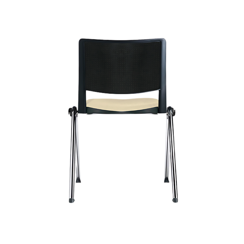 Silla de visita REVOLUTION hule espuma laminado flexible con 24 kgs/m3 de densidad en el asiento y hule espuma de poliuretano inyectado con 60 kgs/m3 de densidad con retardante a la flama en el asiento Aura Muebles modelo OHV-88 cromada