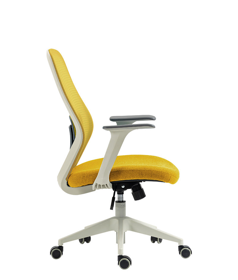 Vista lateral de la silla ejecutiva AC-20 GA con brazos fijos
