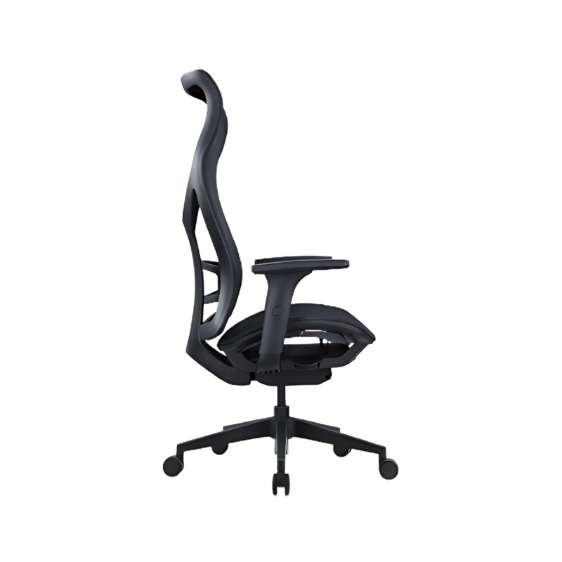La silla ejecutiva AB-80 negra de Aura Muebles ofrece elegancia y ergonomía con materiales de alta calidad, perfecta para oficinas que priorizan confort y estilo.