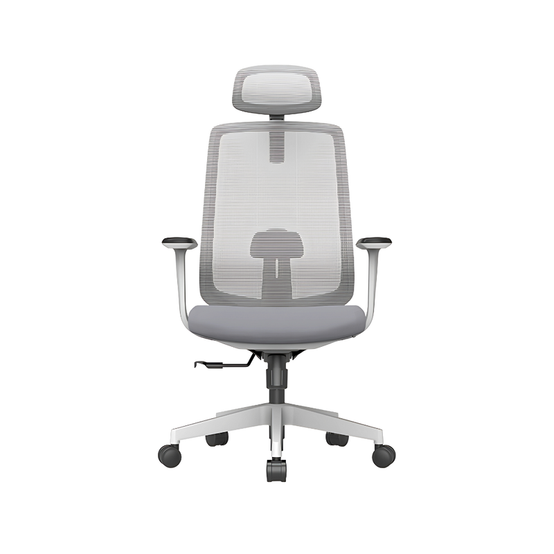 Descubre la silla ejecutiva modelo APOLO A de Aura Muebles, diseñada para brindar comodidad en el trabajo. Con base giratoria de 360 grados y soporte lumbar ajustable.