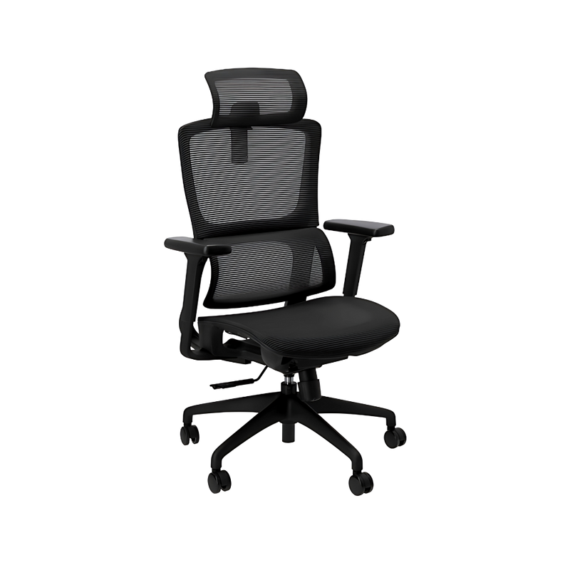 Descubre la silla ejecutiva modelo AQUA de Aura Muebles de Guadalajara. Diseñada con ergonomía brinda soporte para la espalda y una postura saludable.