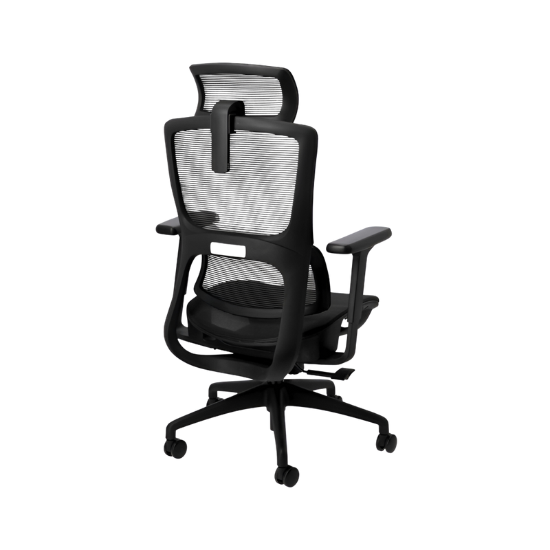 Descubre la silla ejecutiva modelo AQUA de Aura Muebles de Guadalajara. Diseñada con ergonomía brinda soporte para la espalda y una postura saludable.