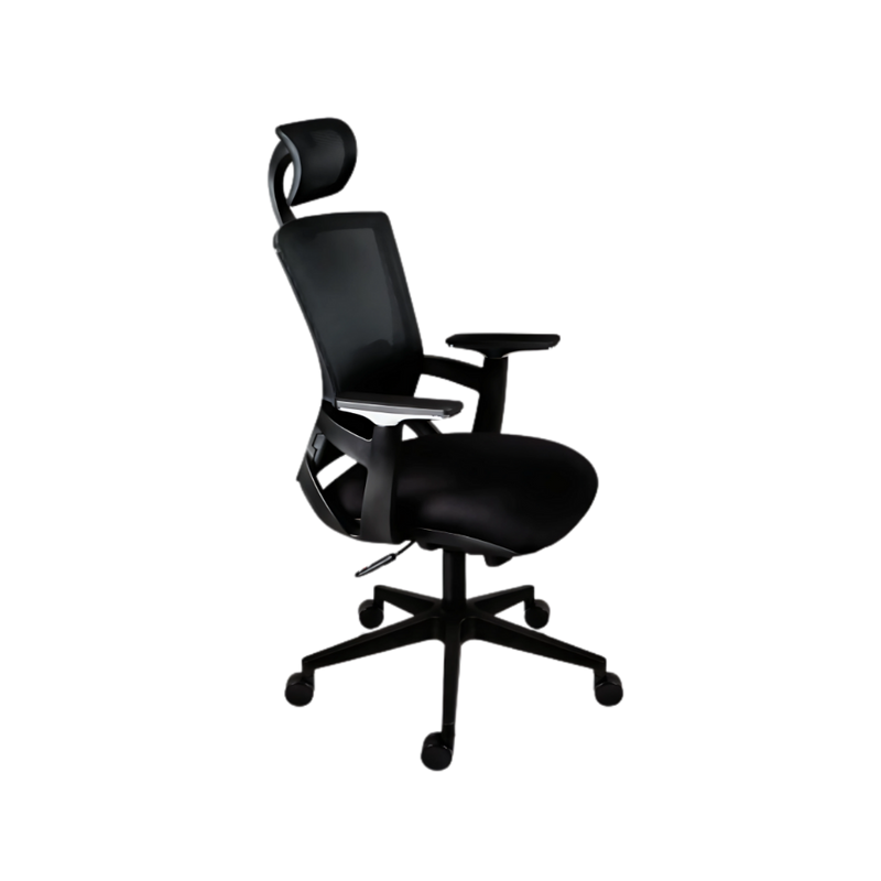 Descubre la comodidad y estilo de la silla ejecutiva modelo BERLIN con cabecera de Aura Muebles. Esta silla te brindará una postura adecuada y reducirá la fatiga al trabajar largas horas.