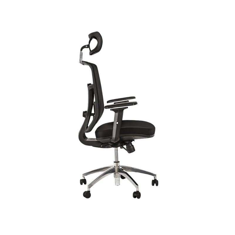 Encuentra la silla ejecutiva perfecta para tu espacio de trabajo en Aura Muebles. Nuestro modelo DIN-E ofrece sofisticación y una construcción duradera para una larga vida útil.
