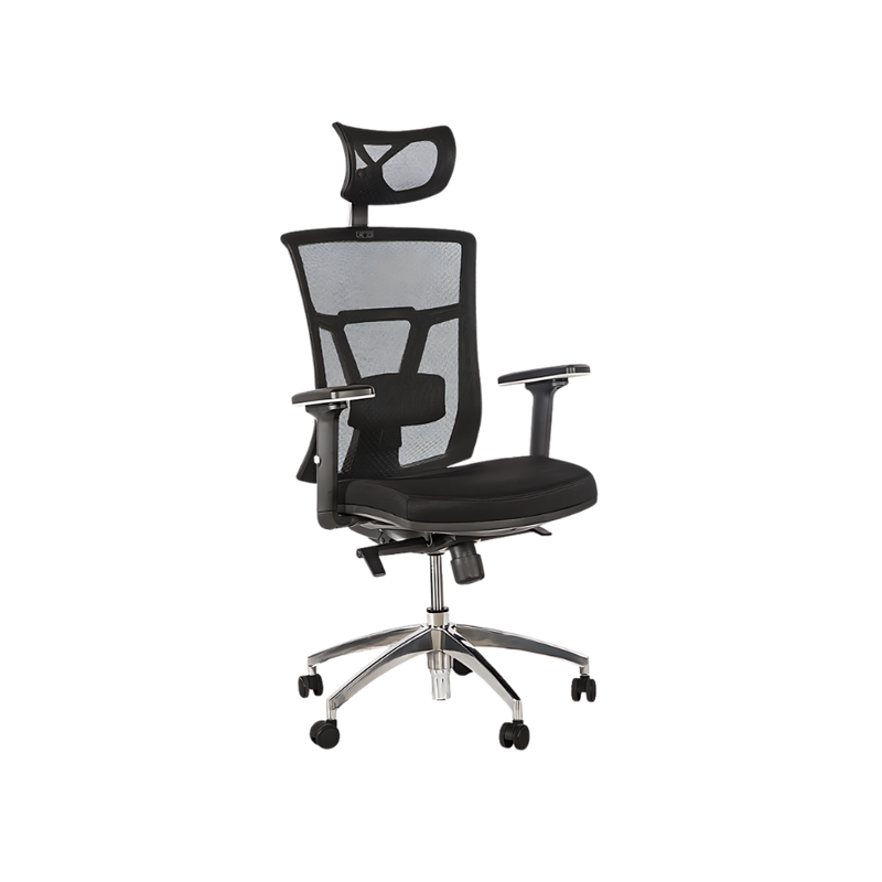 Encuentra la silla ejecutiva perfecta para tu espacio de trabajo en Aura Muebles. Nuestro modelo DIN-E ofrece sofisticación y una construcción duradera para una larga vida útil.
