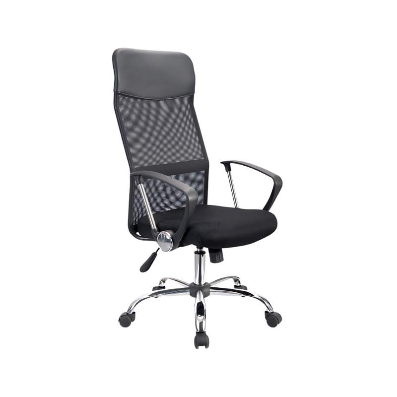 Descubre la silla ejecutiva ECOMESH de Aura Muebles, diseñada para brindar comodidad. Con tejido de malla transpirable, esta silla promueve una postura saludable y reduce la fatiga.