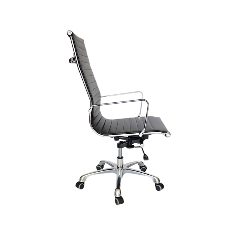 La silla ejecutiva modelo EQUA OHE-185 de Aura Muebles en color gris ofrece una postura agradable durante largas horas de trabajo. Diseñada para profesionales.