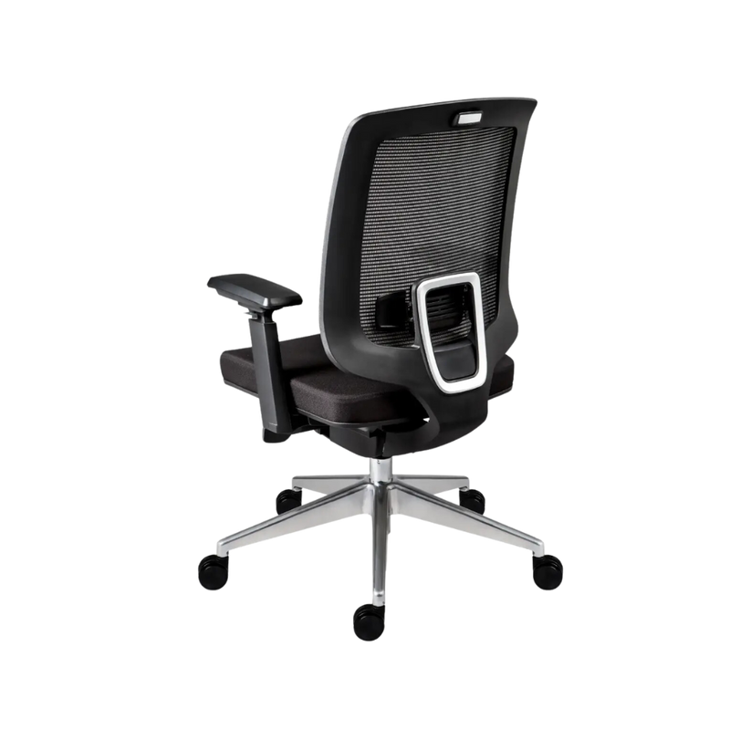 Descubre la comodidad y elegancia de la silla ejecutiva modelo FINISTERRE sin cabecera de Aura Muebles. Ajustable y ergonómica, ideal para una oficina profesional.