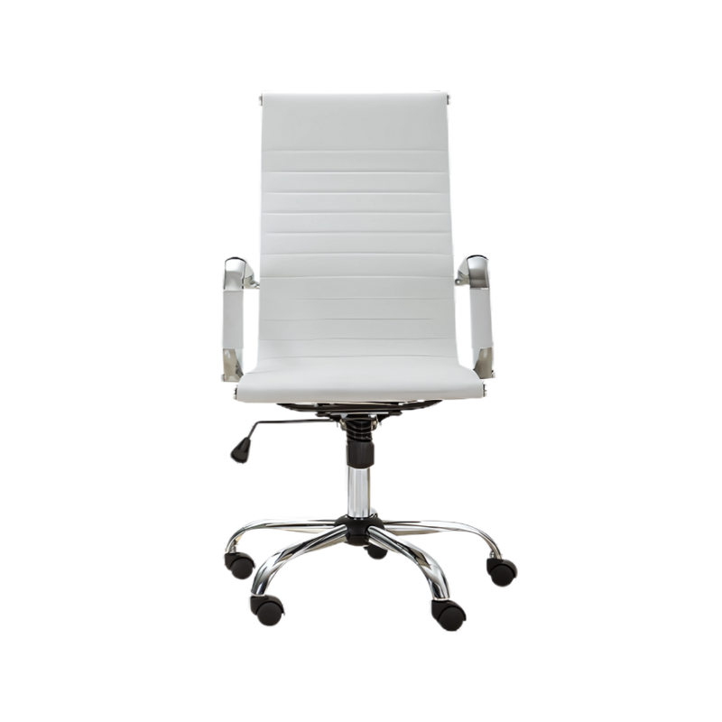 Experimente la comodidad en su oficina con la silla ejecutiva modelo GA-002 A de Aura Muebles. Diseñada con materiales de alta calidad, esta silla ofrece un soporte para su espalda mientras trabaja.