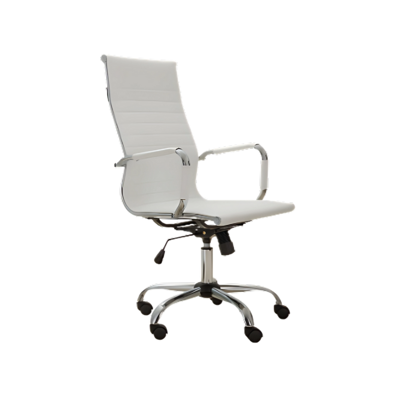 Experimente la comodidad en su oficina con la silla ejecutiva modelo GA-002 A de Aura Muebles. Diseñada con materiales de alta calidad, esta silla ofrece un soporte para su espalda mientras trabaja.