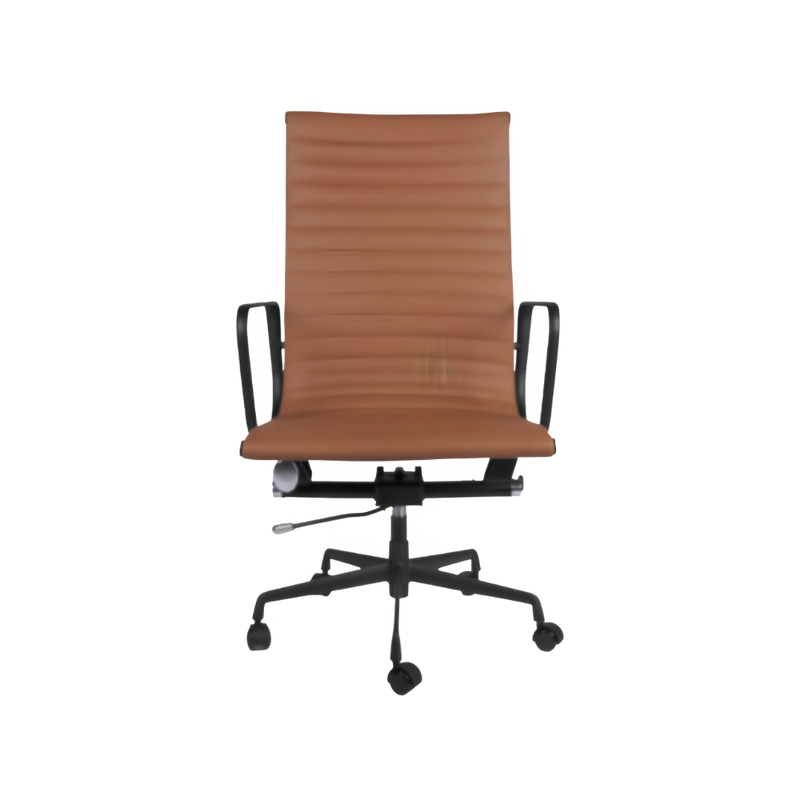 Ideal para ejecutivos que buscan una postura correcta y reducir la tensión en la espalda en la silla ejecutiva modelo GOETZ OHE-204 con respaldo alto de Aura Muebles.