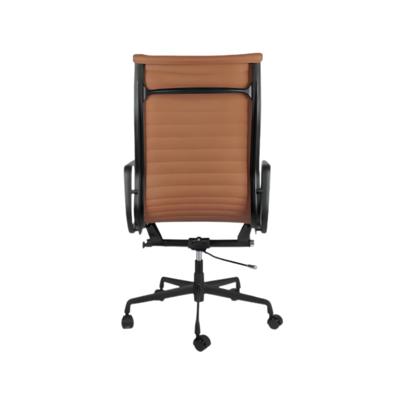 Ideal para ejecutivos que buscan una postura correcta y reducir la tensión en la espalda en la silla ejecutiva modelo GOETZ OHE-204 con respaldo alto de Aura Muebles.