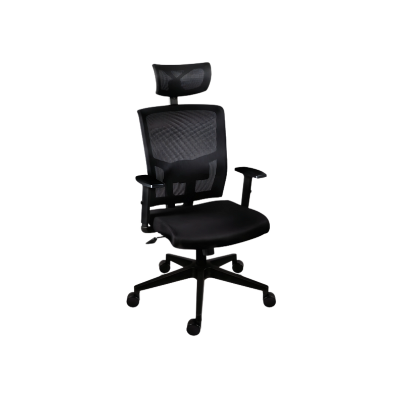 Descubre la silla ejecutiva modelo HABANA con cabecera de Aura Muebles. Diseñada para brindar una postura ergonómica y cómoda durante largas horas de trabajo.