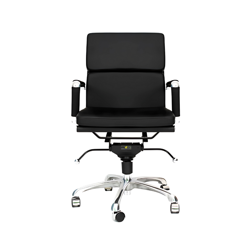 Obtenga comodidad y estilo con nuestra silla ejecutiva modelo MADRID con respaldo bajo. Diseñada para brindar un soporte óptimo a su espalda mientras trabaja.
