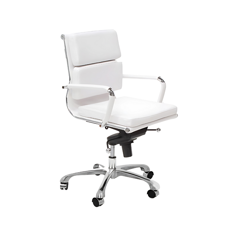 Obtenga comodidad y estilo con nuestra silla ejecutiva modelo MADRID con respaldo bajo. Diseñada para brindar un soporte óptimo a su espalda mientras trabaja.